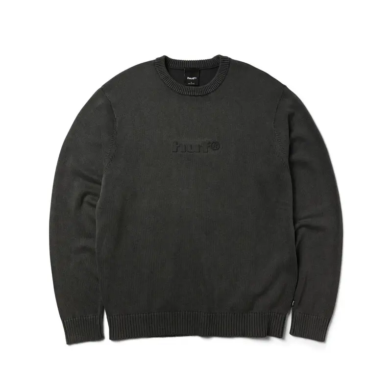 Pacific wash embossed crewneck sweate