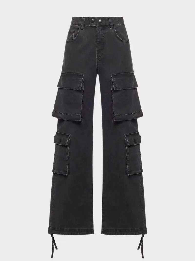 panta cargo denim bistretch over