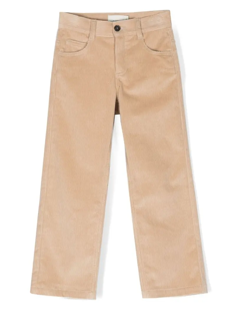 Pantalone beige per bambina con logo