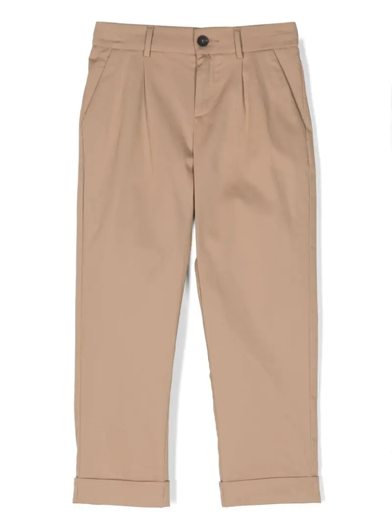 Pantalone beige per bambino con logo