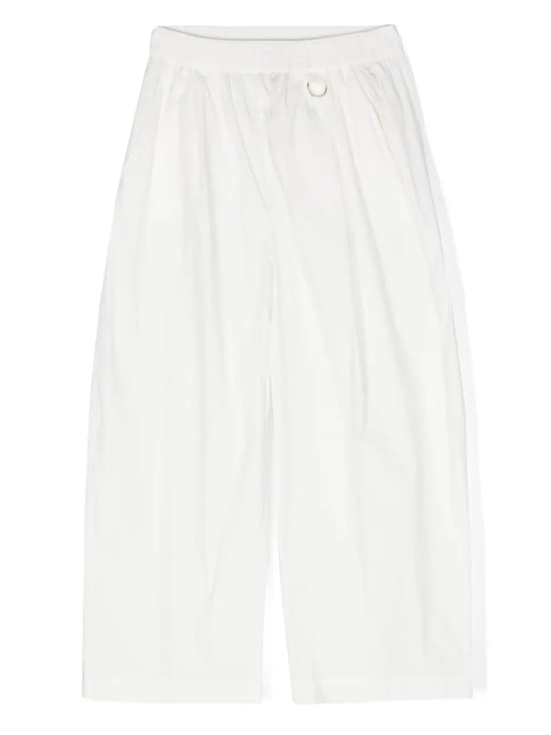 Pantalone bianco per bambina con logo