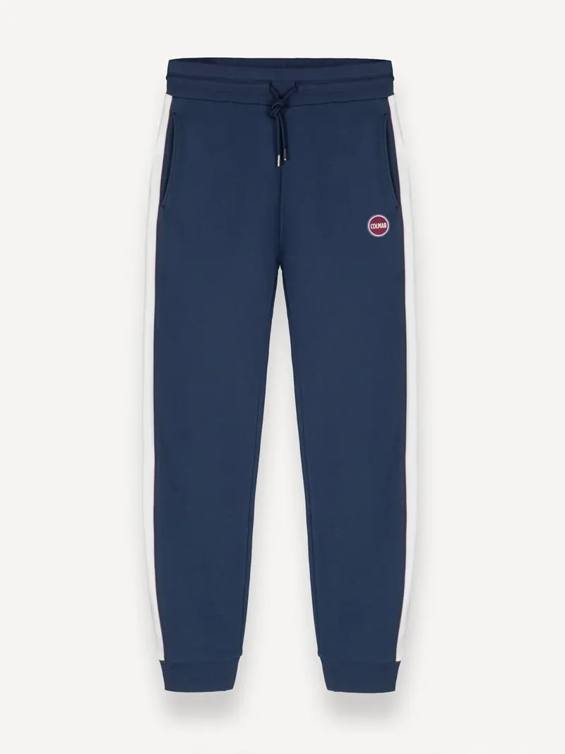 pantalone felpa con piping