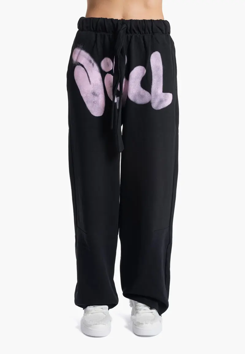 Pantalone Gamba Larga DISCLAIMER 26IDS55867 NERO-ST.ROSA