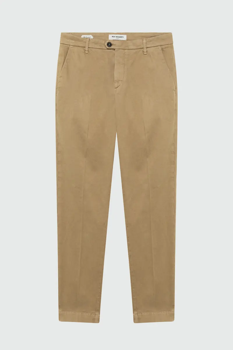 PANTALONE ROY ROGER'S CHINO CONDUIT IN GABARDINA BEIGE