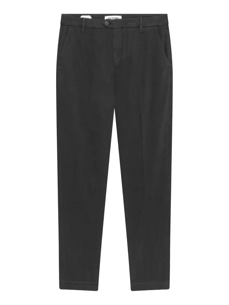 PANTALONE ROY ROGER'S CHINO CONDUIT IN GABARDINA BLACK