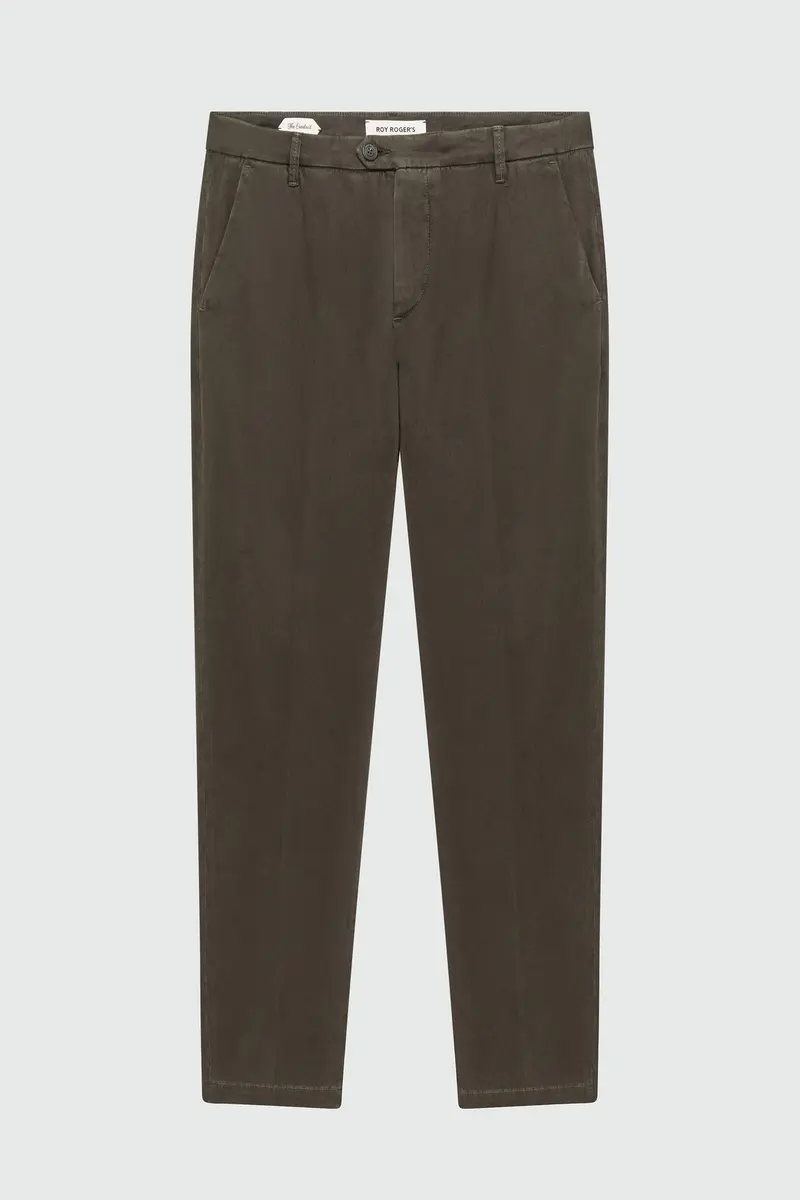 PANTALONE ROY ROGER'S CHINO CONDUIT IN GABARDINA BROWN