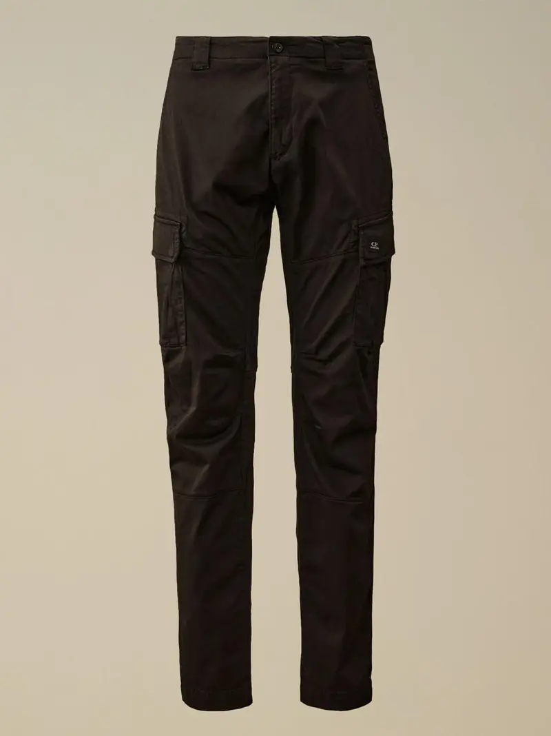 pantalone satin slim cargo