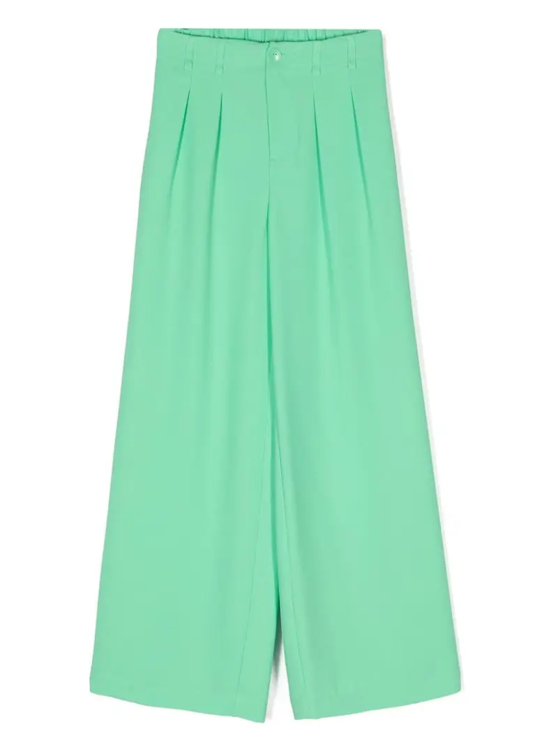 Pantalone verde per bambina in crepe