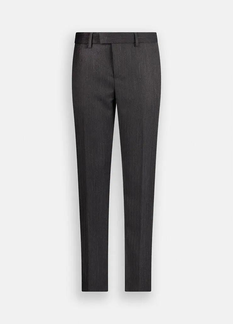 Pantaloni a sigaretta gessati