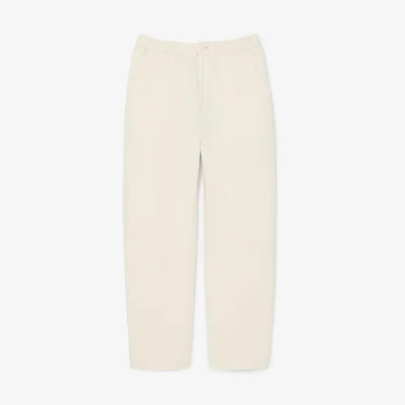 Pantaloni chino regular fit in lino