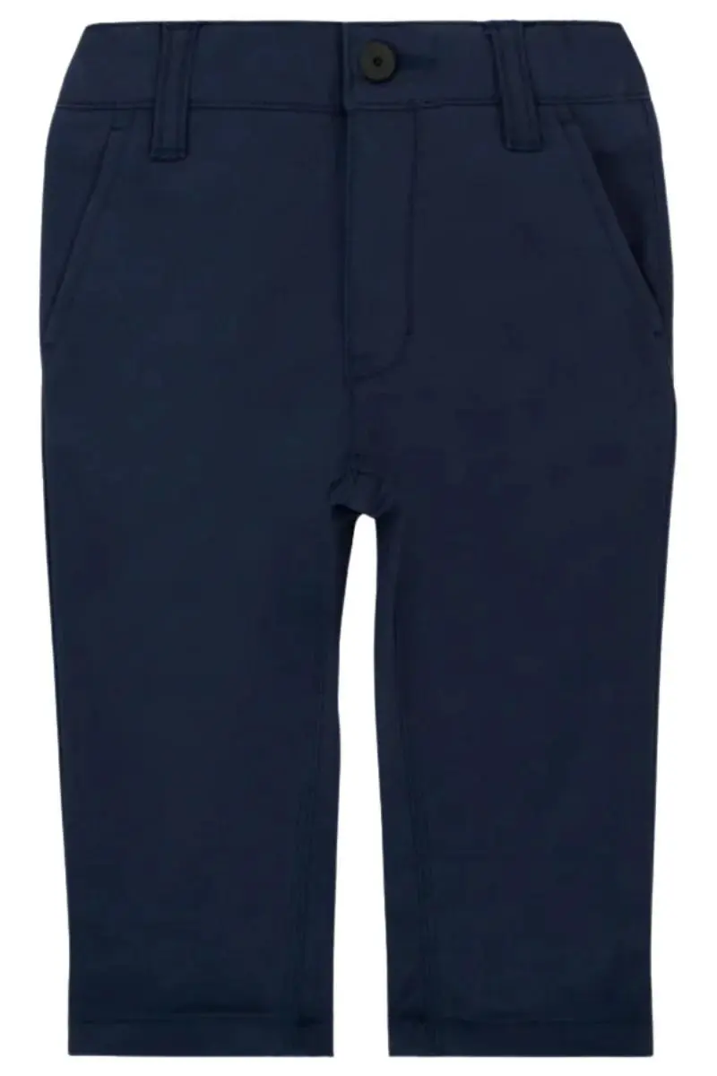 Pantaloni da neonato in cotone con patch a contrasto sul retro