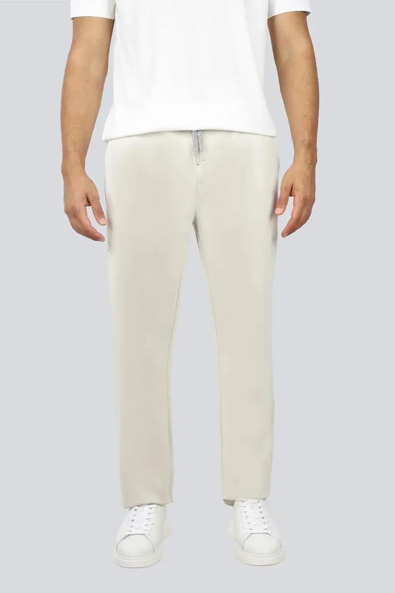 Pantaloni della tuta in misto cotone con coulisse con motivo