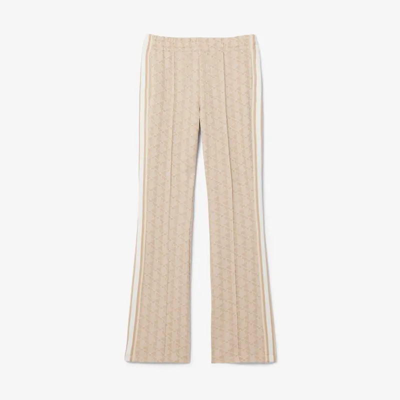 Pantaloni della tuta svasati con monogramma