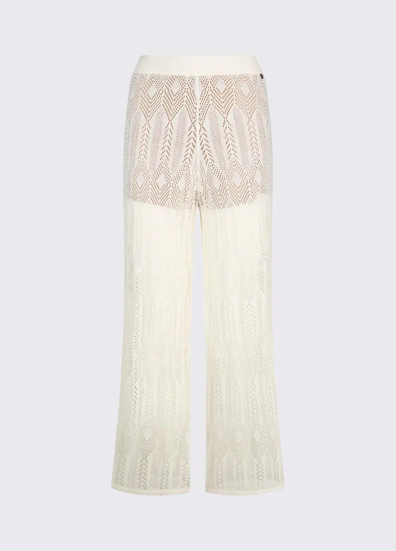 Pantaloni in maglia traforata
