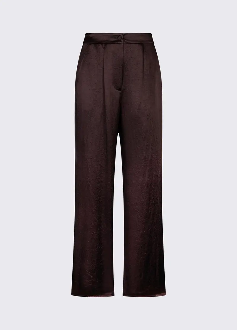 Pantaloni in raso con spacchetti