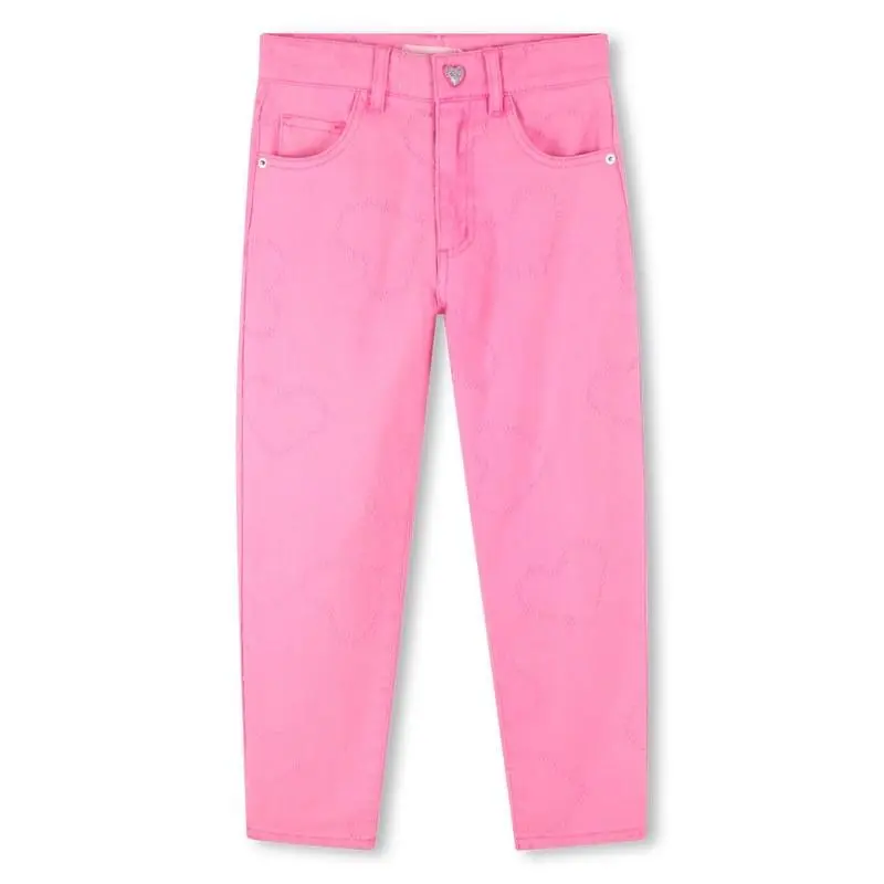 Pantaloni in twill con cuori