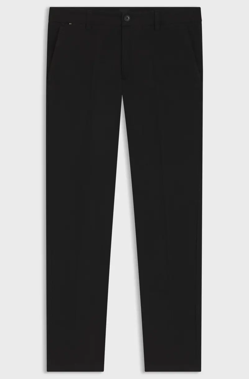Pantaloni slim fit in gabardine di cotone elasticizzato