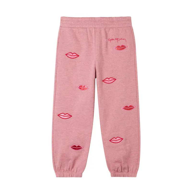 Pantaloni sportivi con stampa bacio