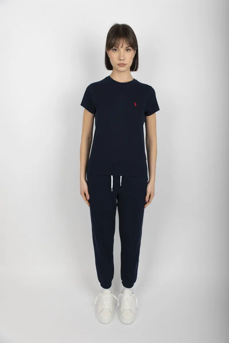 Pantaloni sportivi in felpa blu navy crociera