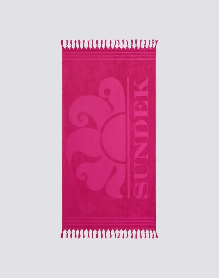 Paraty telo mare jacquard con logo ibisco