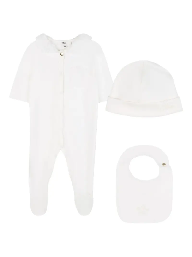 Pigiama bianco sporco per neonata