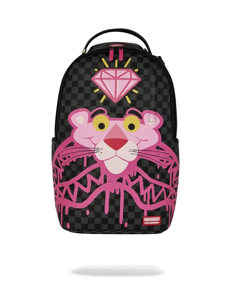 Pink panther drippy diamonds backpack