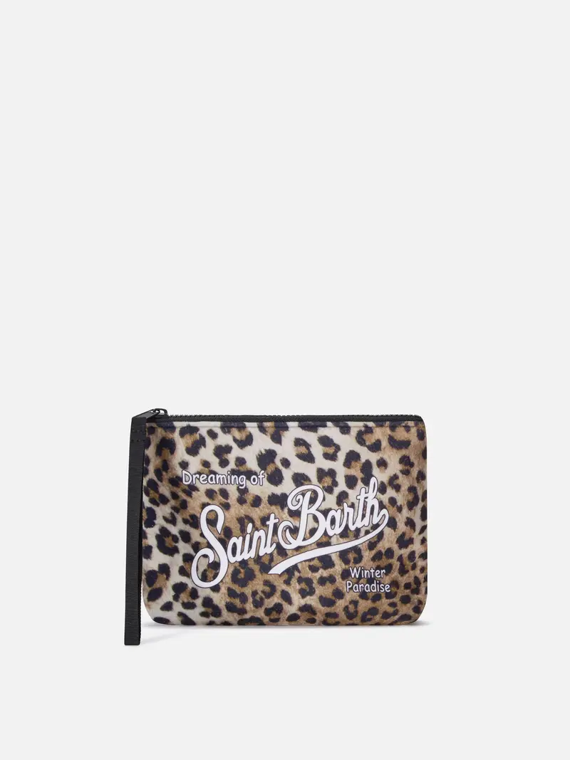 Pochette Aline con stampa leopardo