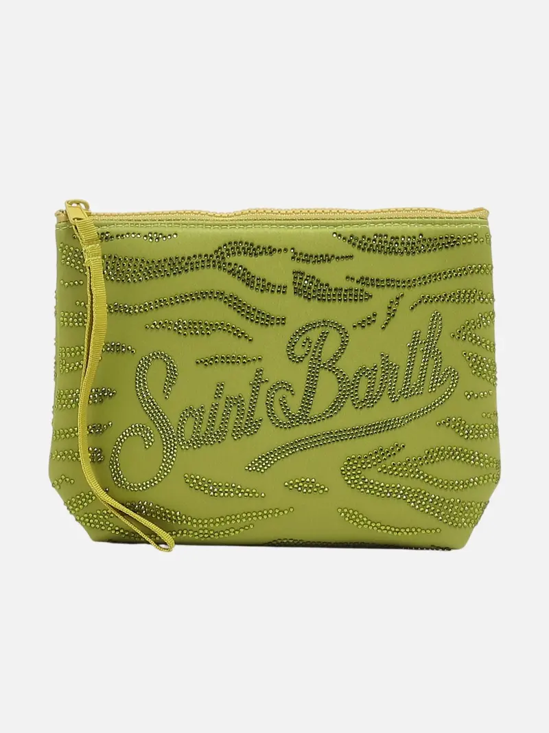 Pochette Aline in scuba con strass