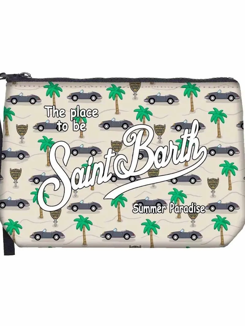 Pochette Aline in scuba "Motor Beverly Hills"