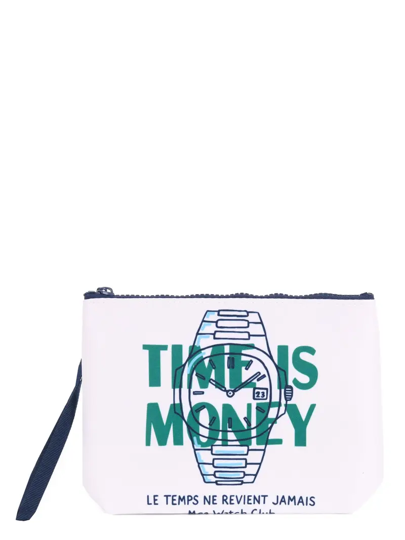Pochette Aline "Time is money" in neoprene