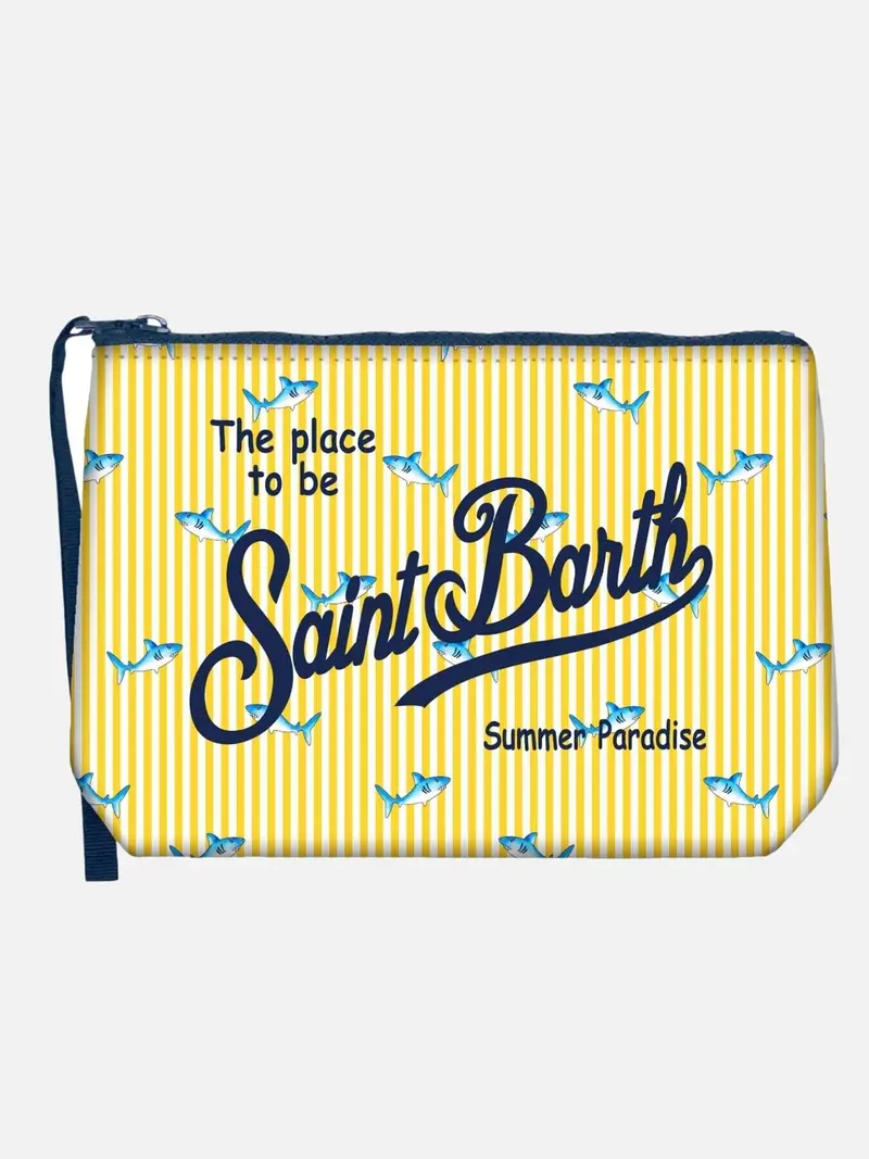 Pochette in scuba fantasia squali