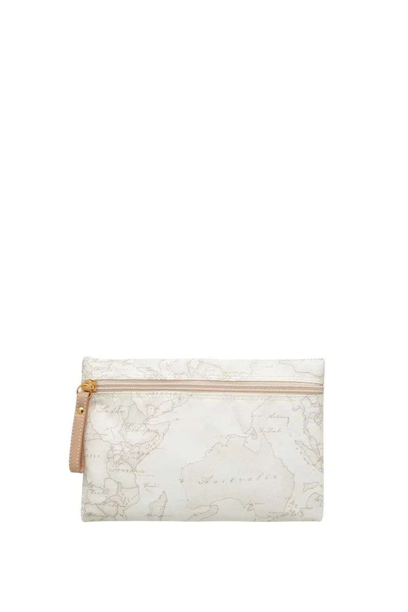 Pochette Unisex Piccola Stampa Geo Soft White