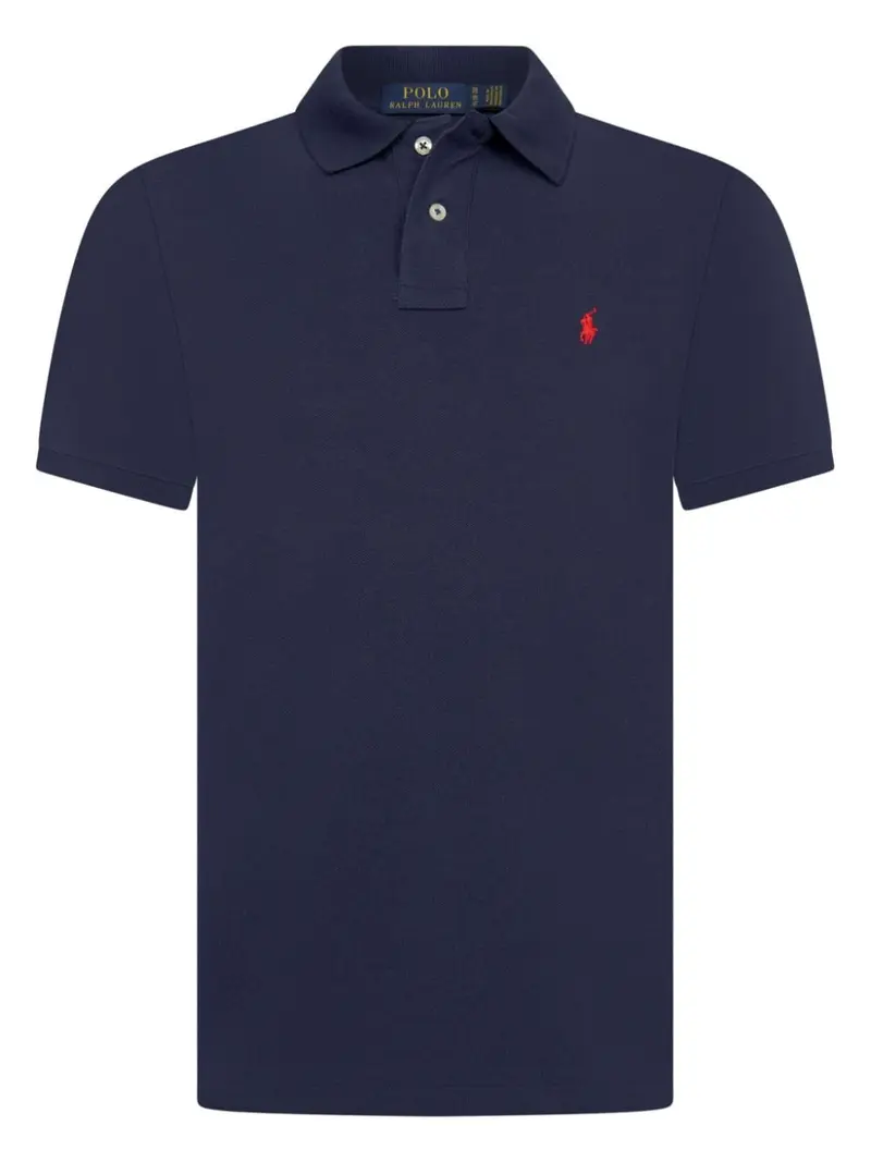 Polo blu per bambino con logo