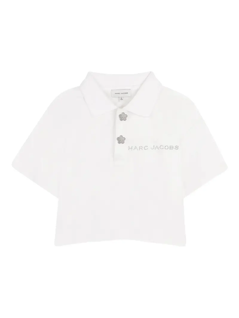 Polo con applicazioni floreali