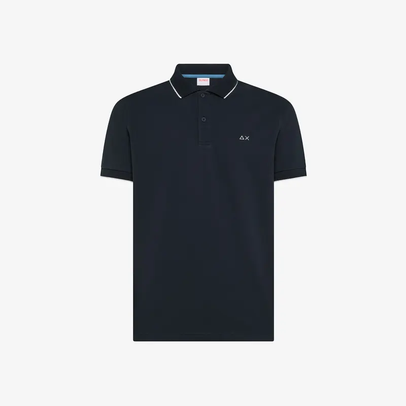 Polo con dettagli a contrasto