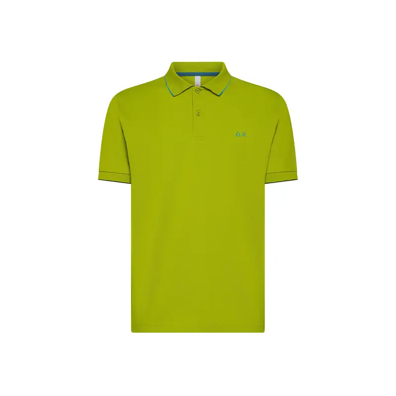 Polo con riga a contrasto