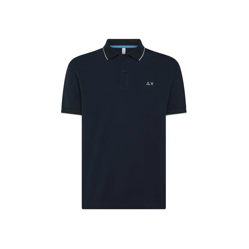 Polo con riga a contrasto