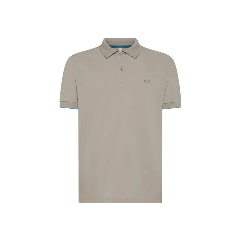Polo con riga a contrasto