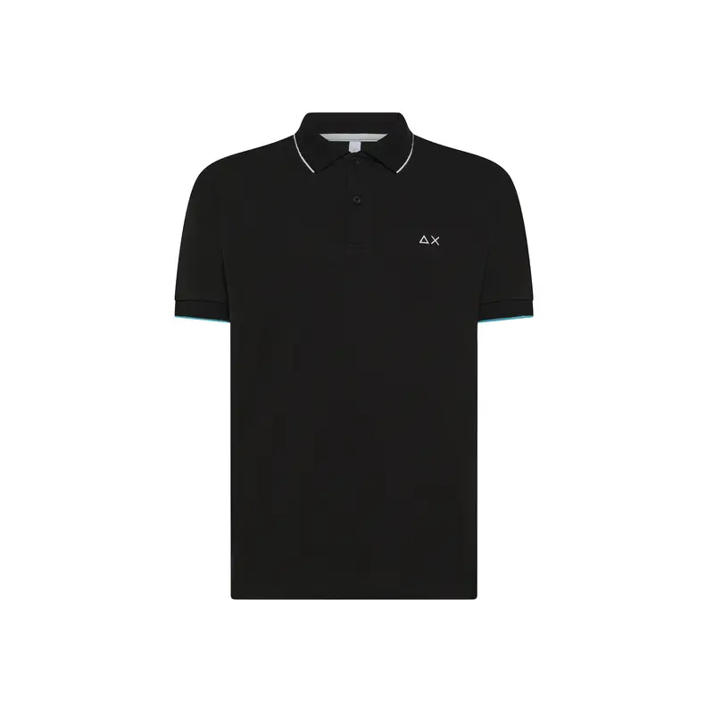Polo con riga a contrasto