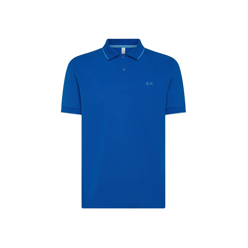 Polo con riga a contrasto