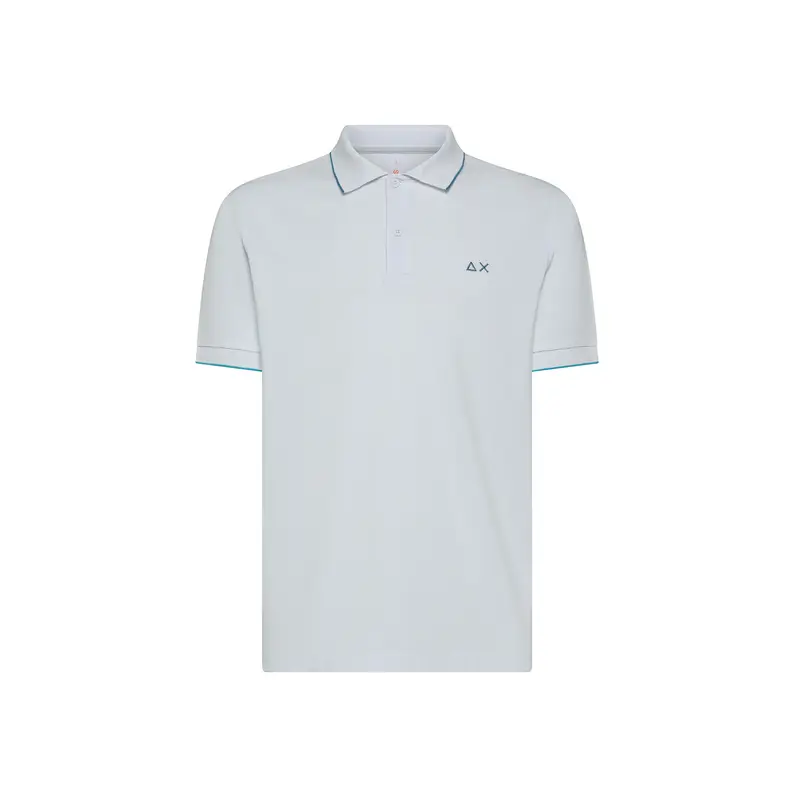 Polo con riga a contrasto