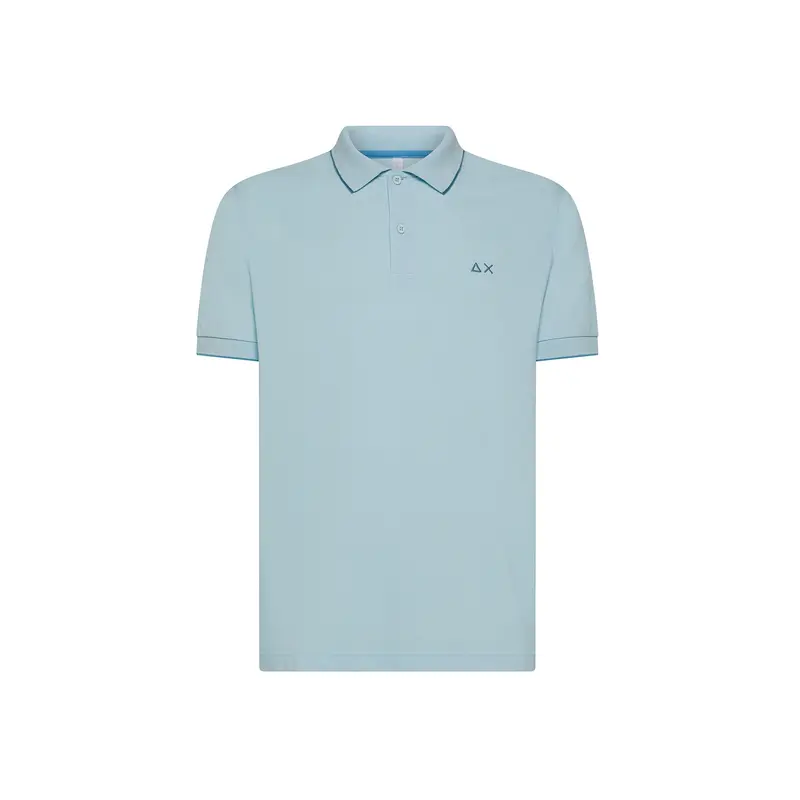 Polo con riga a contrasto