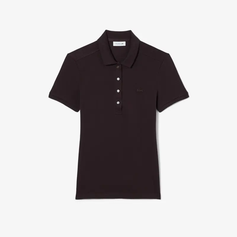 Polo da donna in piqué di cotone stretch Lacoste slim fit