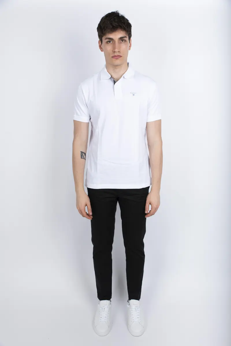 Polo in cotone bianco Barbour