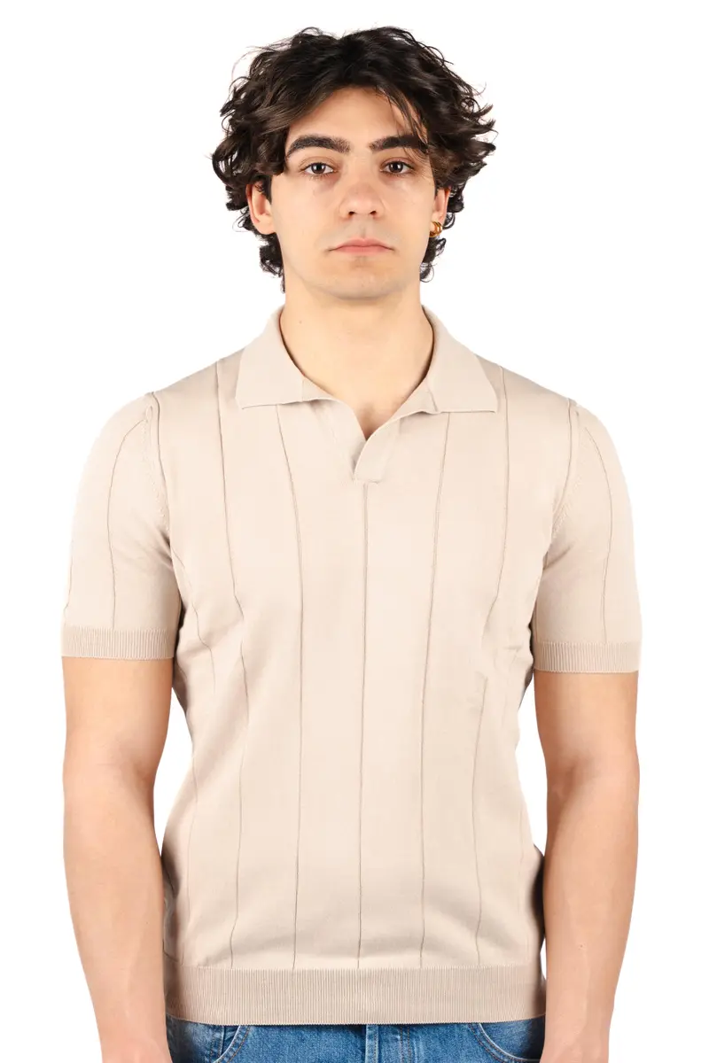 Polo in cotone jacquard
