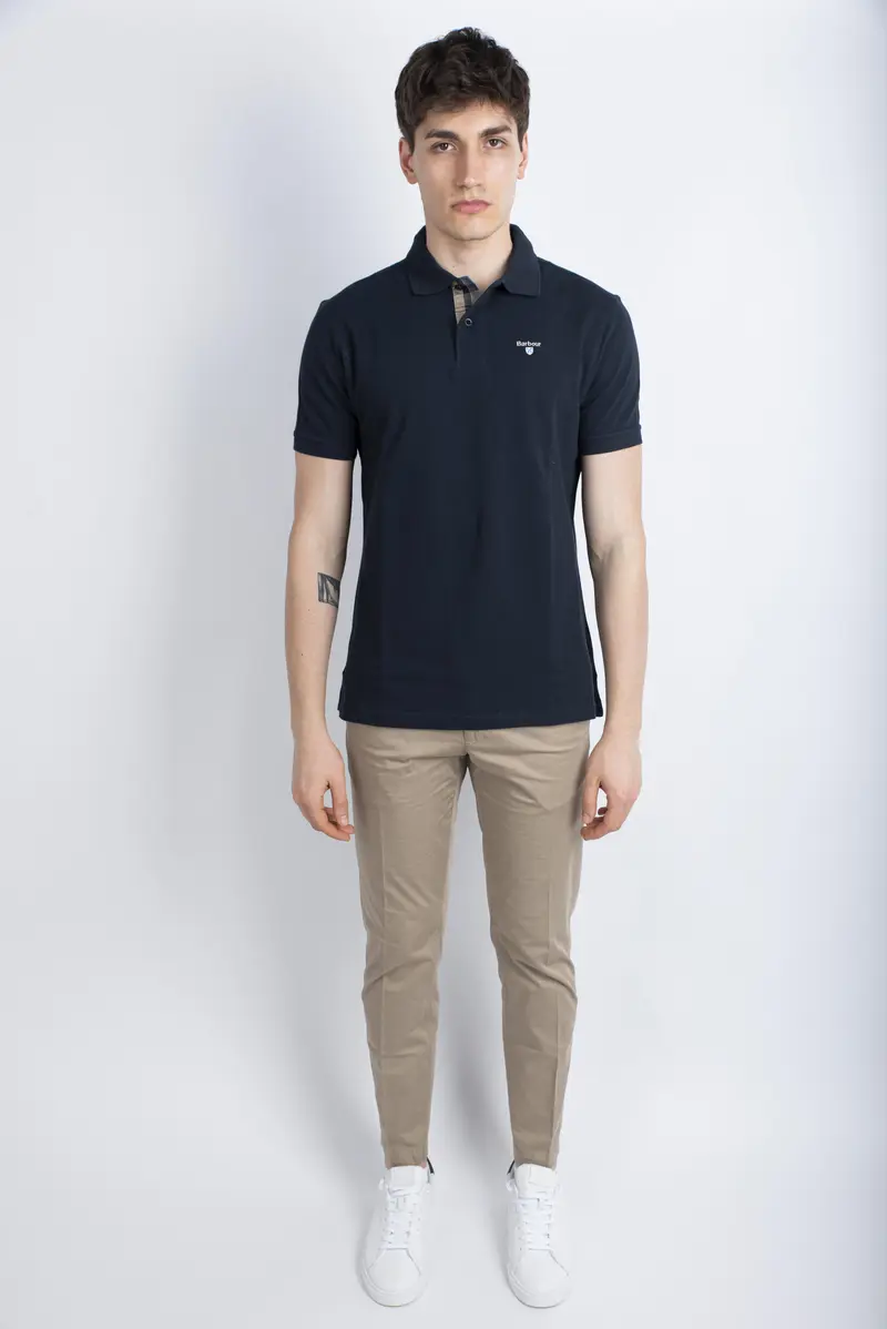 Polo in cotone navy Barbour