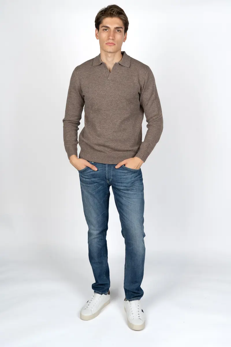 Polo in maglia Covent in pura lana