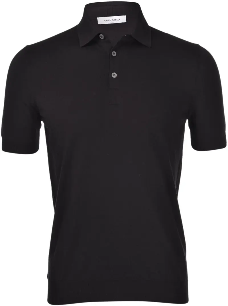Polo in maglia fresh cotton nero
