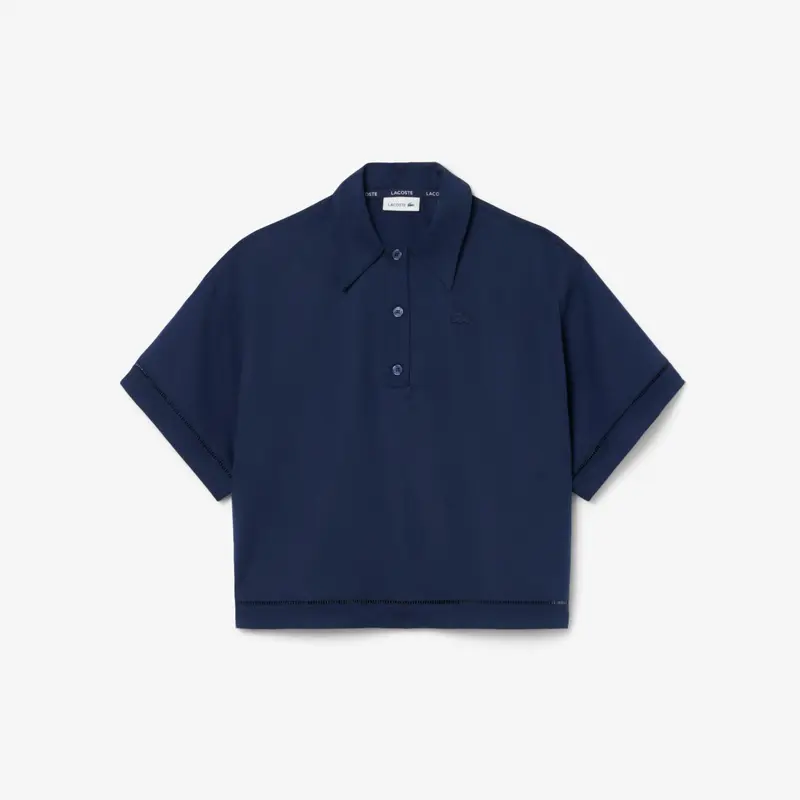 Polo oversize in twill fluido