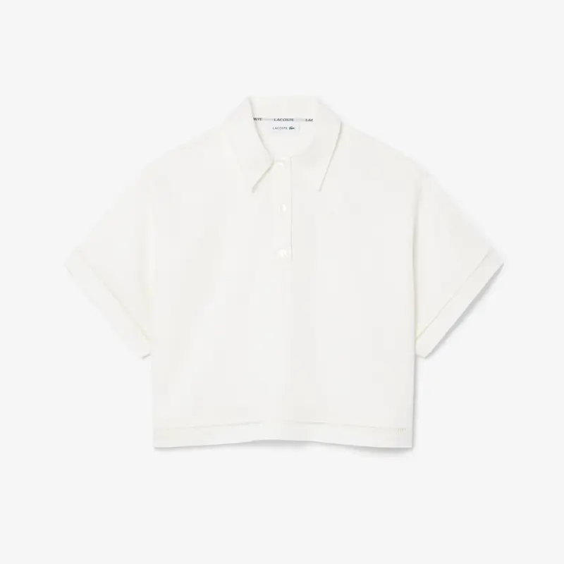 Polo oversize in twill fluido